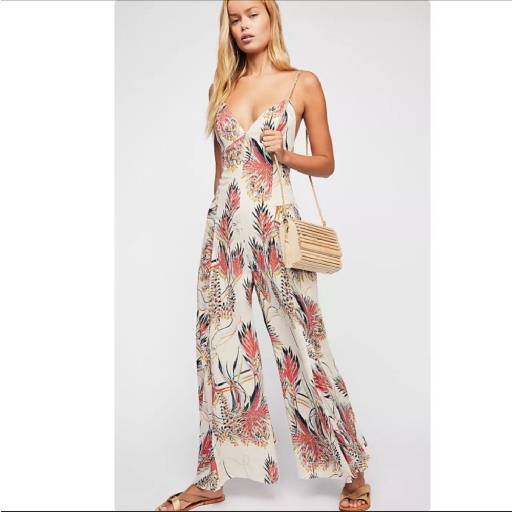 FREE PEOPLE alissa tropical printed jumpsuit